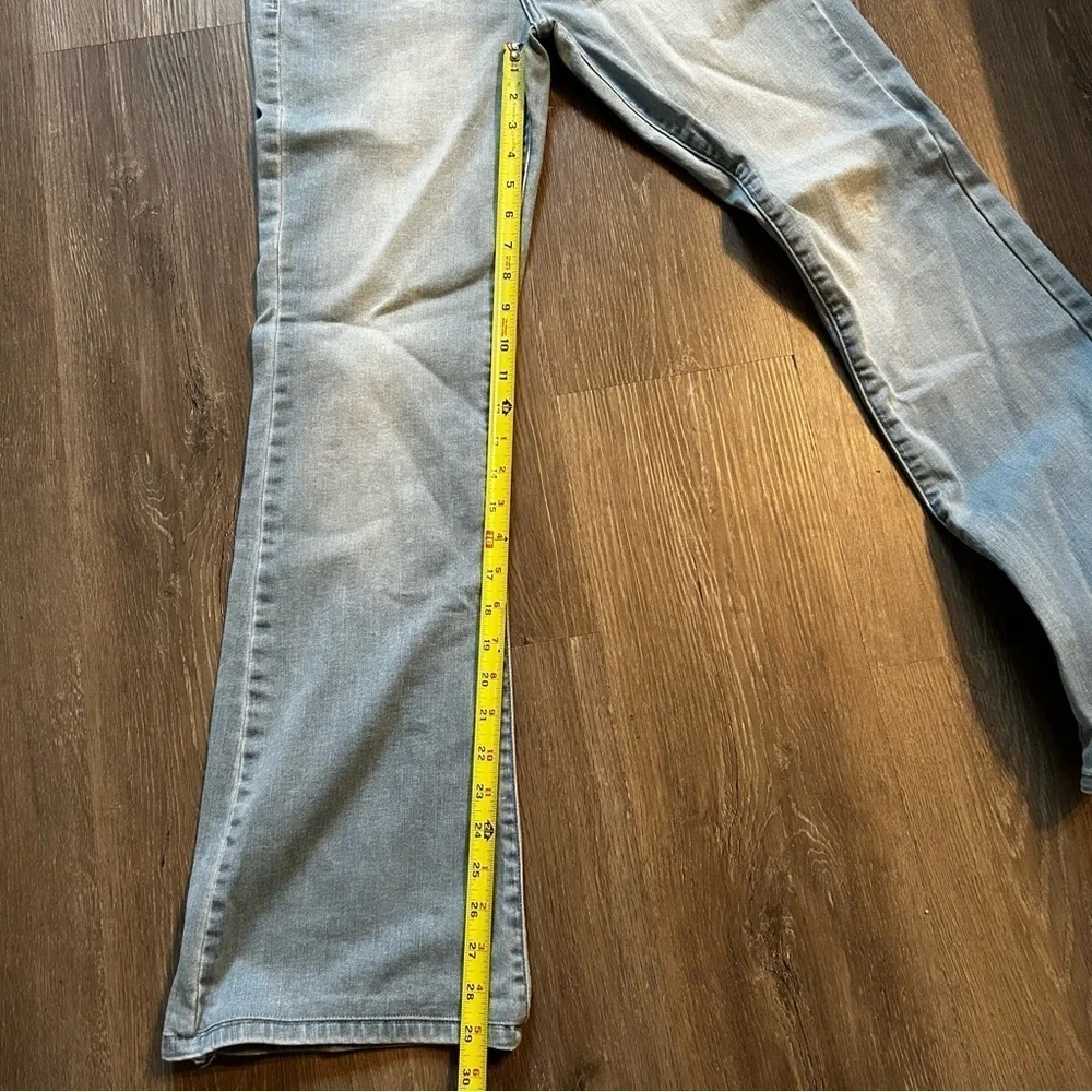 Calvin Klein Light Blue Bell Bottom, Flare, Low Rise,Denim Jeans